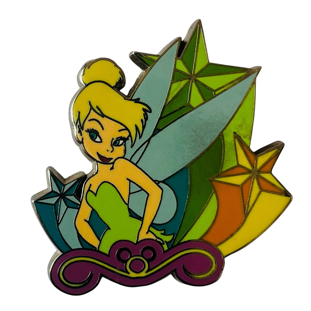 Disney Tinker Bell Hands on Hips Shooting Stars Fairy Pixie Rainbow Pin