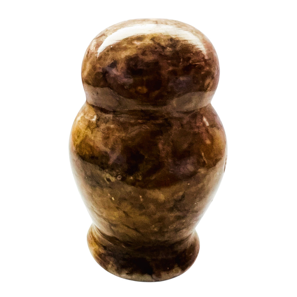 Vintage Italian Alabaster Stone Hand Carved Owl Figurine Paperweight