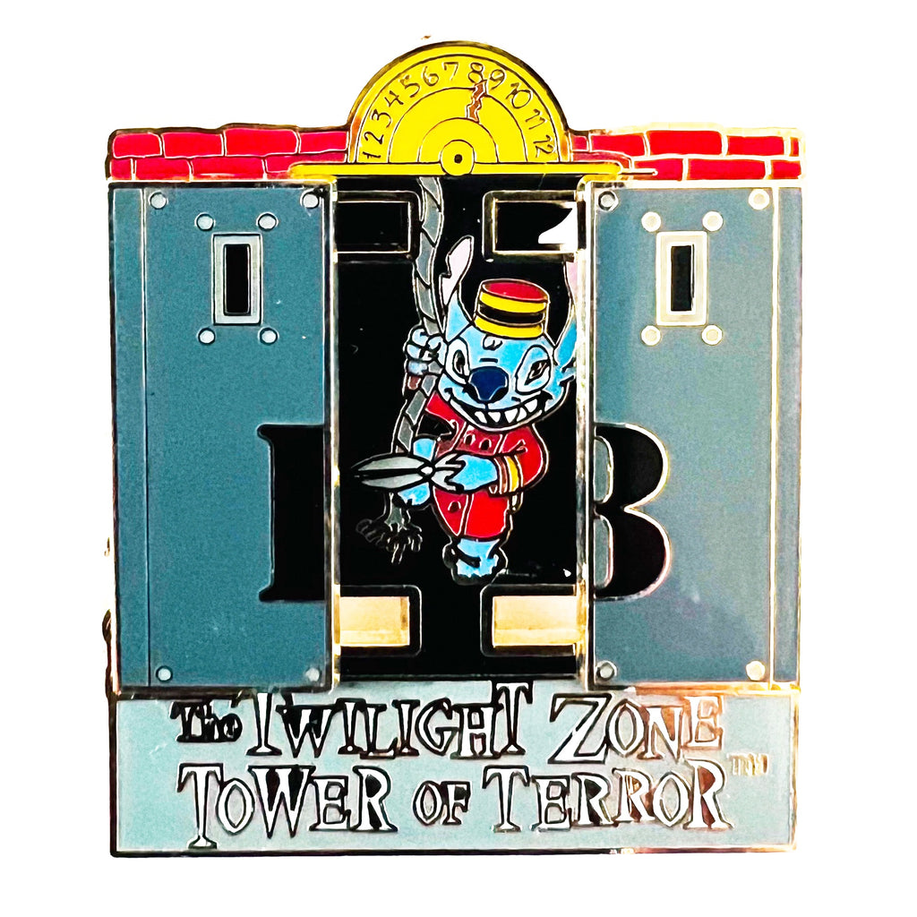 Disney Tower Of Terror The Twilight Zone Bell Boy Stitch Elevator sliding Pin