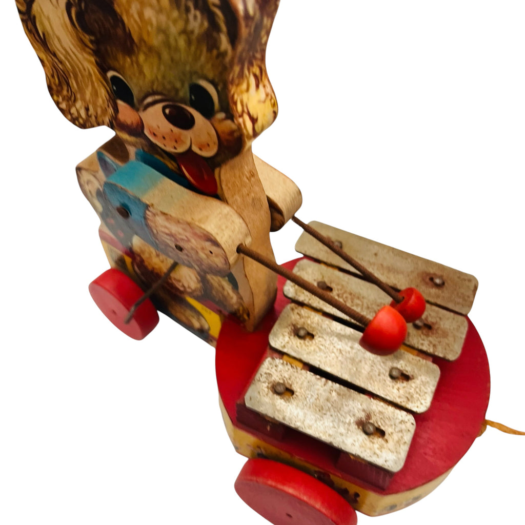 Vintage Fisher-Price Fido Zilo Pull-Along Dog Xylophone Toy