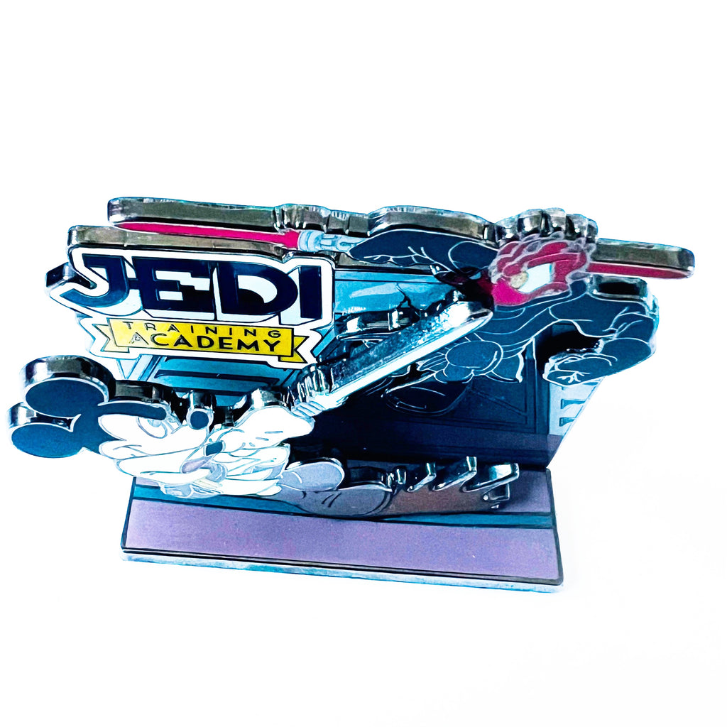 Disney DLR Mickey's Pin Odyssey Jedi Mickey vs Darth Diorama Pin