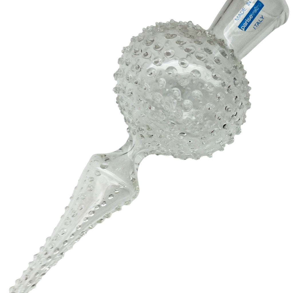 Parise Vetro Italy Hand-Blown Clear Art Glass Christmas Tree Topper