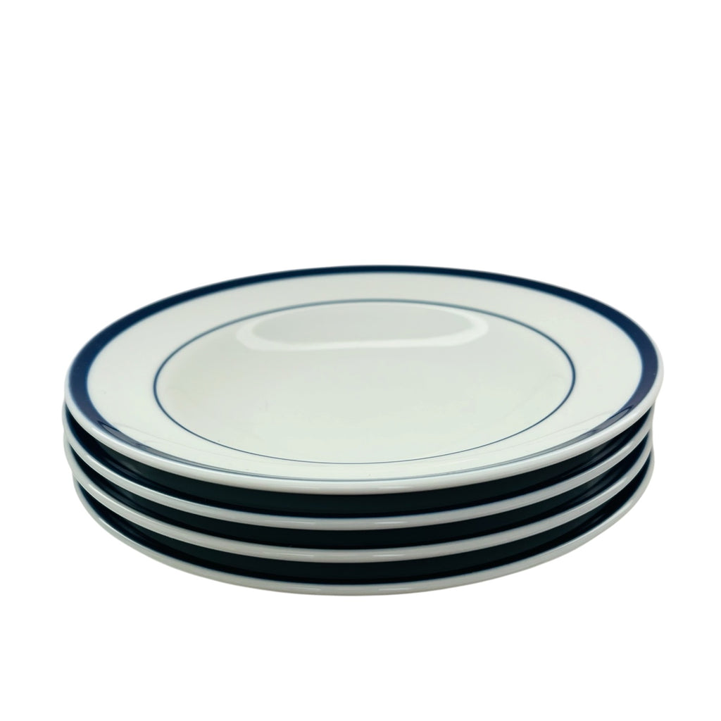 Williams Sonoma Brasserie Blue Dinner Plates Set of 4 & 3 Cups