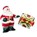 Fitz and Floyd Plaid Santa & Present Christmas Salt & Pepper Shakers
