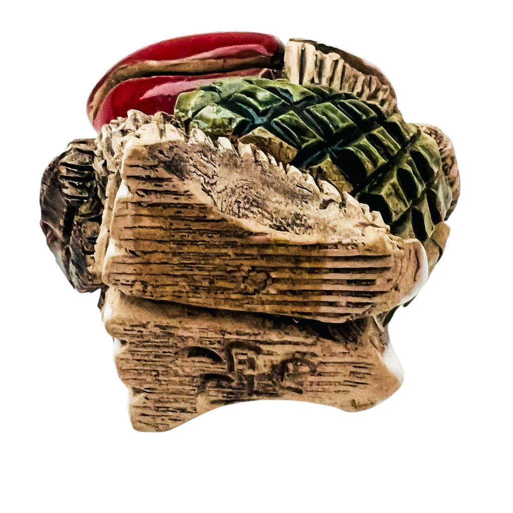 Vintage Artesania Rinconada Papagayo Parrot Red Beak Uruguay Figure