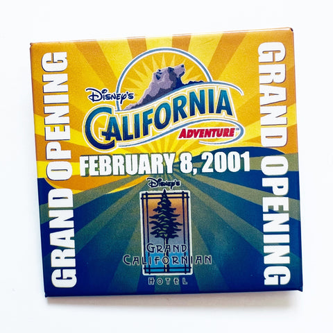 Disney California Adventure Grand Opening 2001 Cast Exclusive Pinback Button