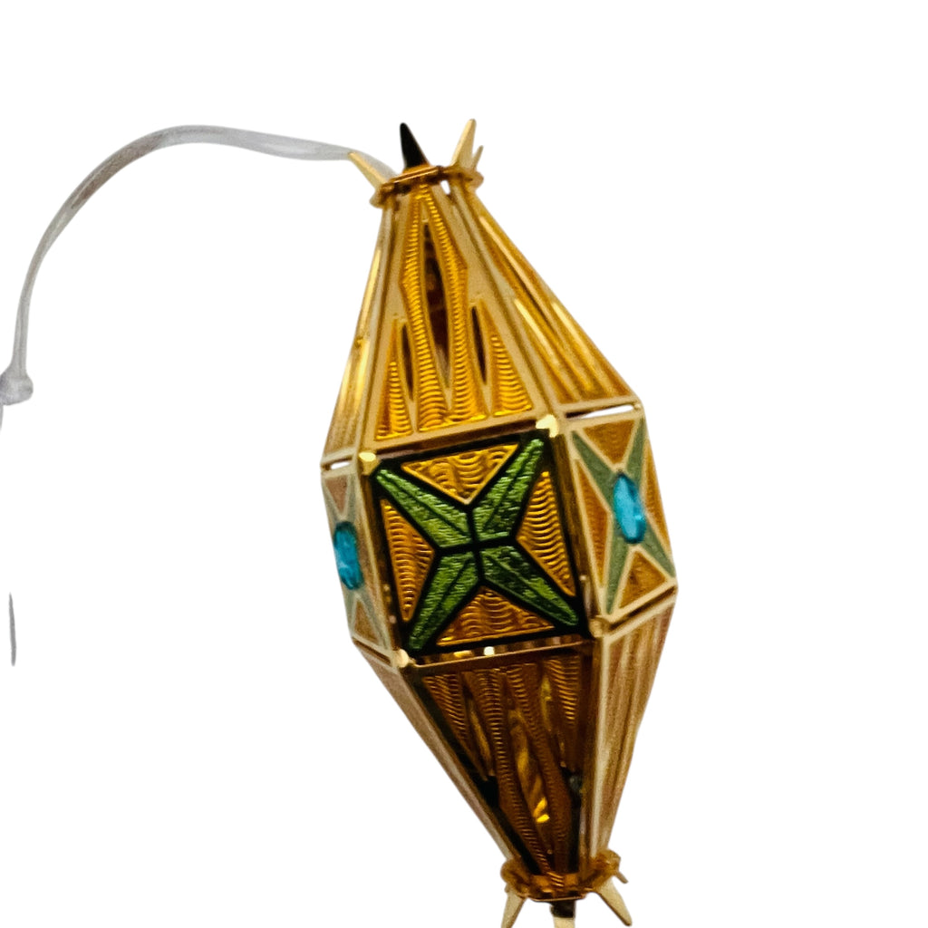 Waterford Holiday Heirlooms Snow Crystal Mini Spire Gold Metal Ornament