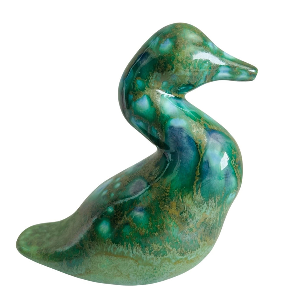 Vintage Monterey Pottery Duck Signed Figurine