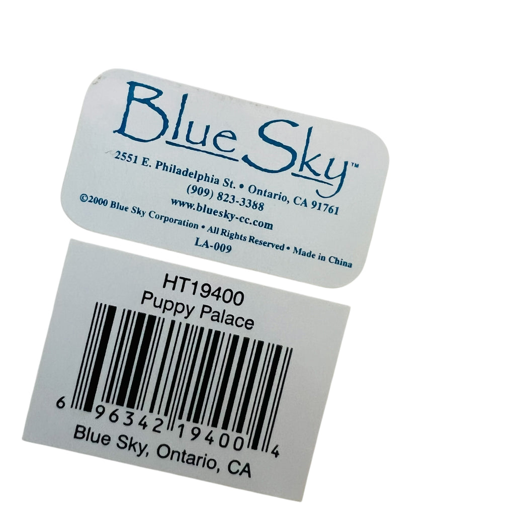 Vintage Blue Sky Puppy Palace "No Katz" Heather Goldminc Tealight Candle Holder