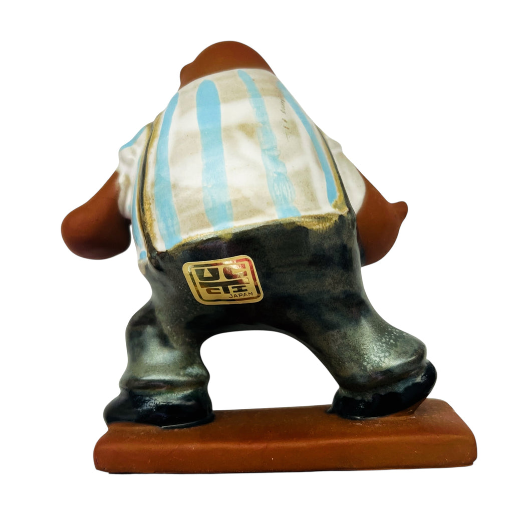 Vintage UCTCI JAPAN Man with Big Hands Stoneware Figurine Japan