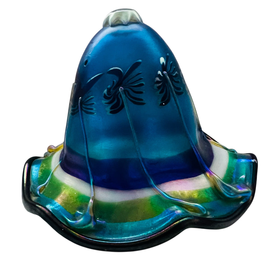 Vintage Carl Radke Art Glass Hand Blown Palm Trees Lamp Shade