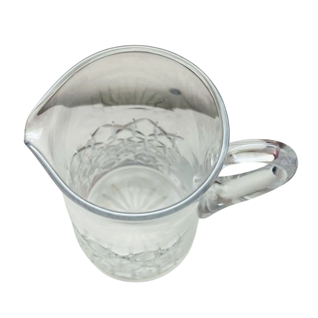 Vintage Crystal Pitcher Heavy Cut Glass Pitcher