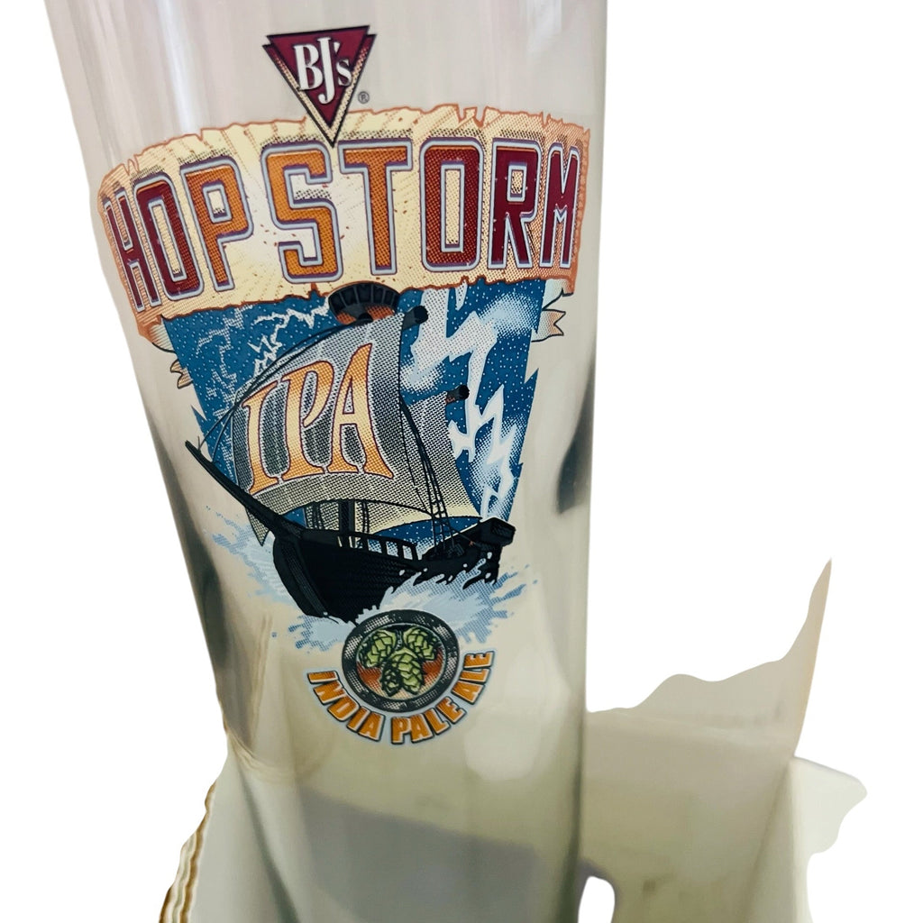 BJ’s General Manager Set of 8 Clear Glass Pint Glasses with Colorful Brewery