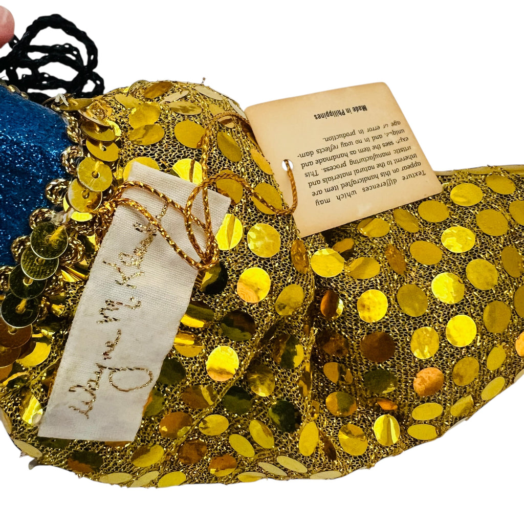 Vintage Katherine's Collection Gold Sequin Mermaid Doll Wayne Kleski