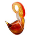 Vintage Murano Art Glass Red & Amber Swan Sculpture