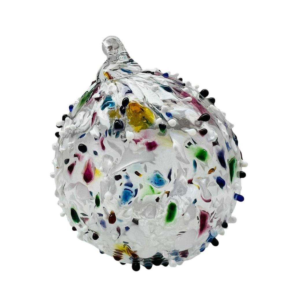 Studio Art Glass Christmas Rock Candy Holiday Ornament