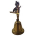 Vintage Brass Dancing Balancing Ballerina Bear Hand Bell