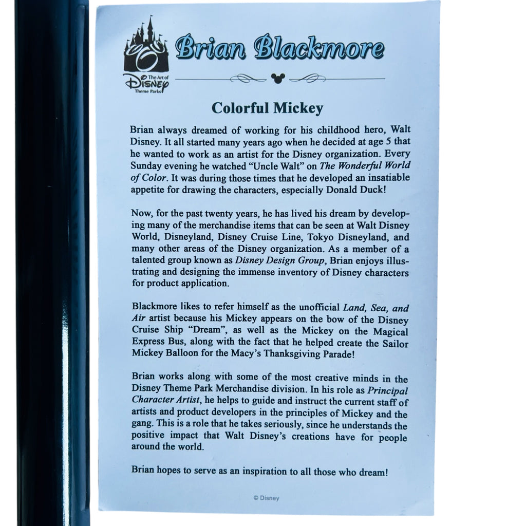 Disney Celebration Of The Mouse Colorful Mickey by Brian Blackmore Framed Art Print