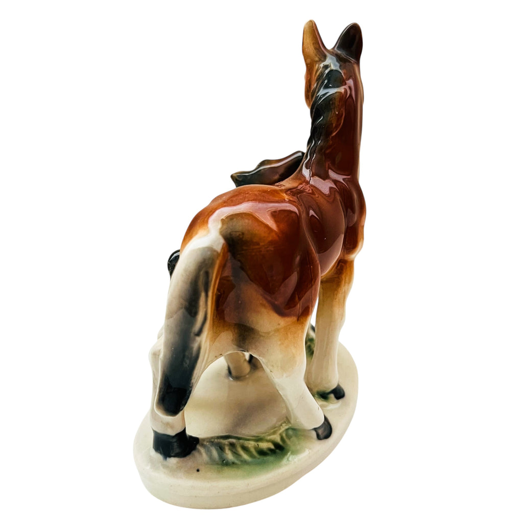 Vintage Horse And Mare Ceramic Japan Equestrian Figurine