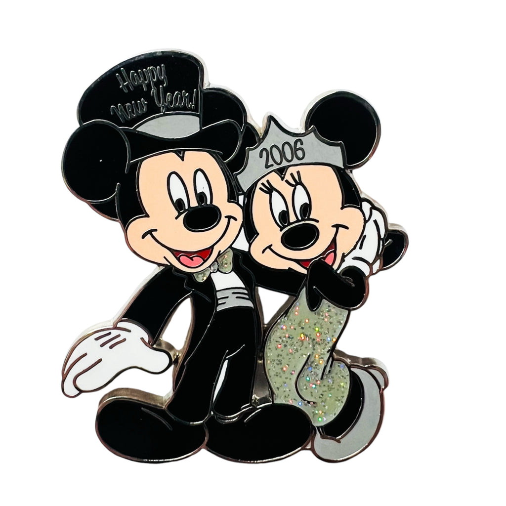 Disney WDW Mickey & Minnie Mouse Formal Wear Happy New Year Cast Exclusive Limited Edition 1500 Pin