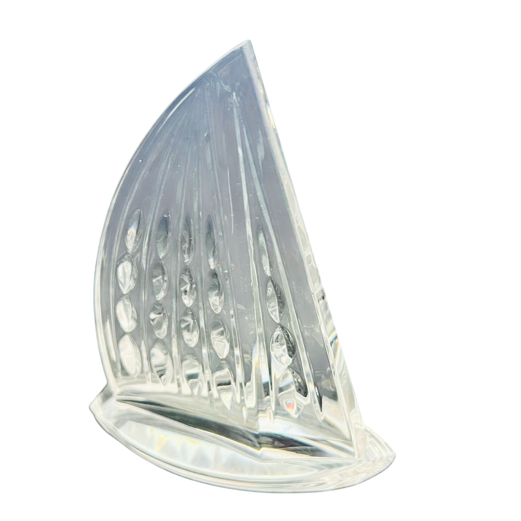 Vintage Waterford Crystal Clear Sailboat Nautical Boat Paperweight Figurine