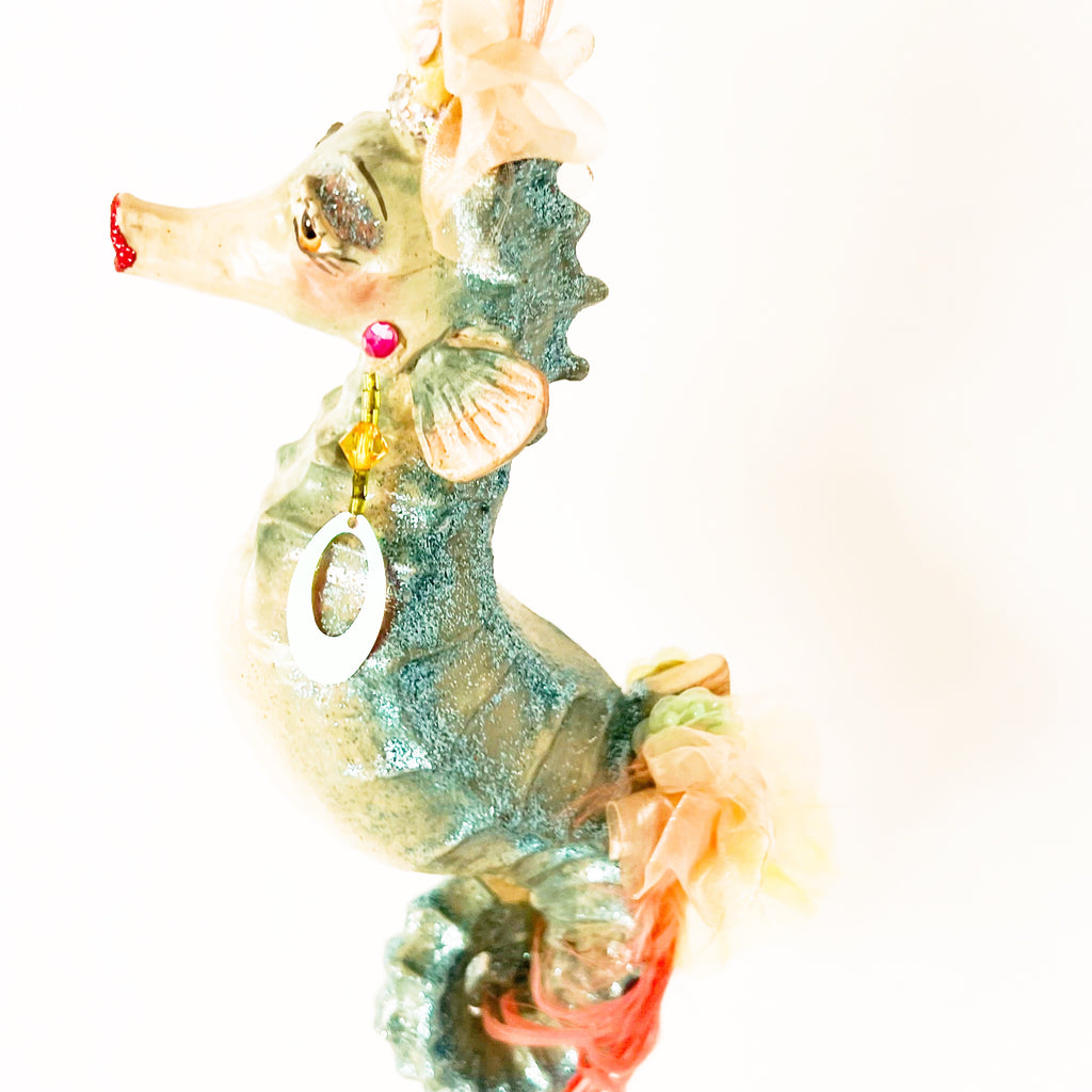 Katherine's Collection Seahorse Kissing Lips Ornament