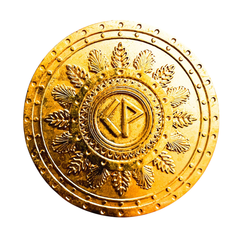 Vintage Caesars Palace Gold Round Souvenir Magnet