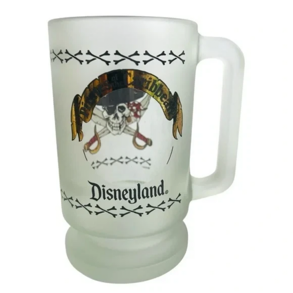 Disney Pirates of the Caribbean Frosted Glass Beer Mug