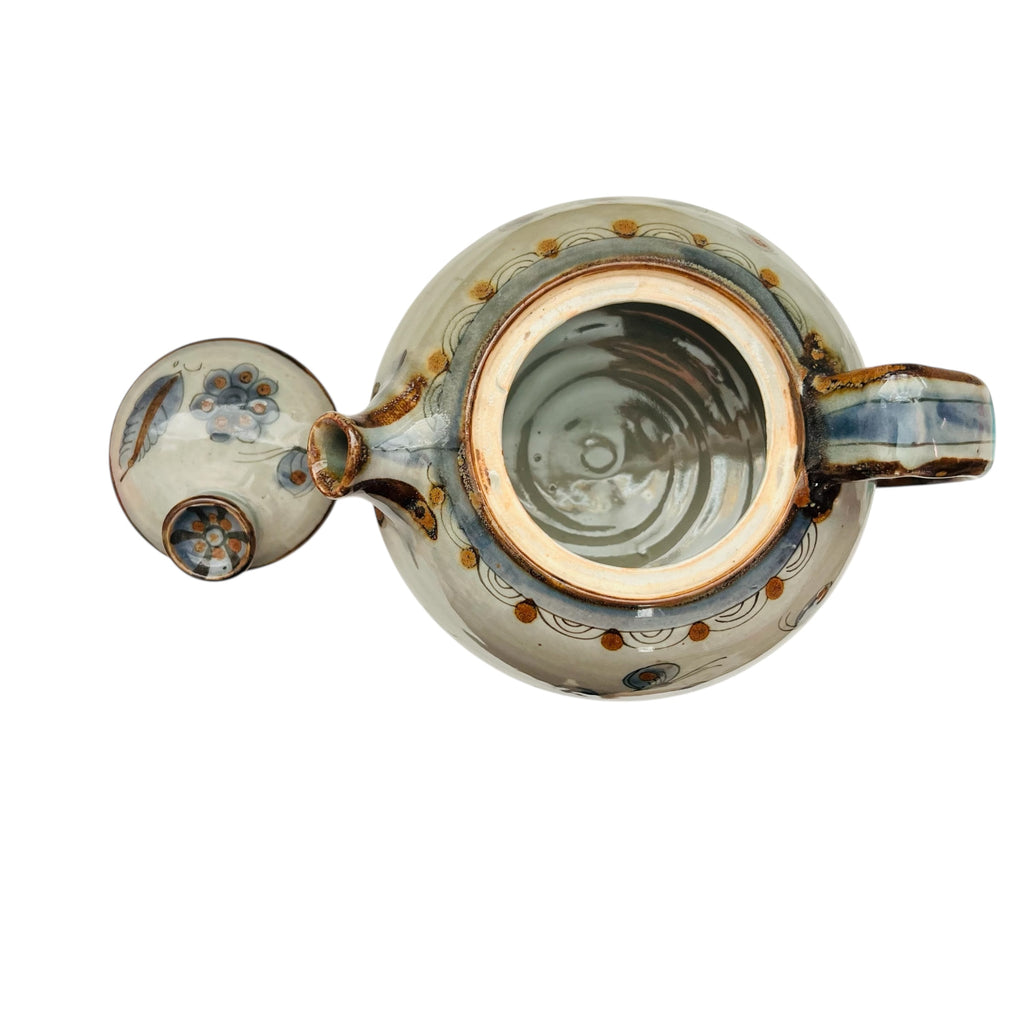 Vintage Tonala Mexican Art Signed Ken Edwards Pottery Teapot