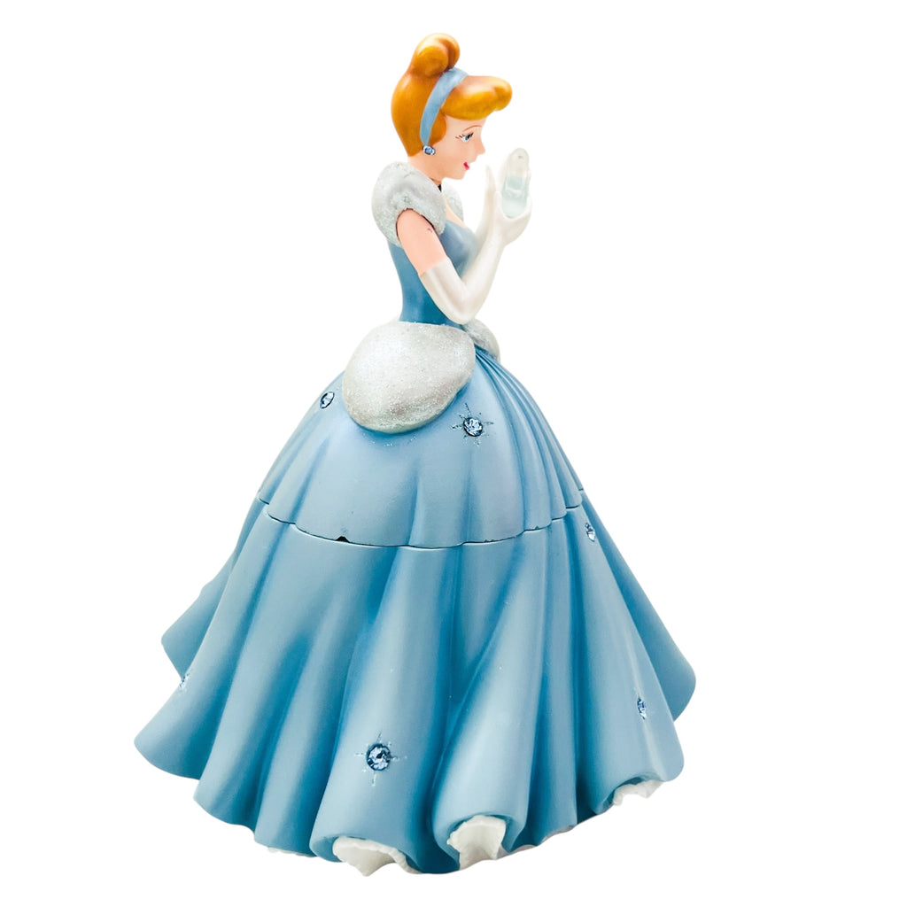 Disney Parks Princess Cinderella Rhinestone Trinket Box Figurine