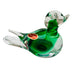 Vintage Murano Glass Green Clear Duck Figurine