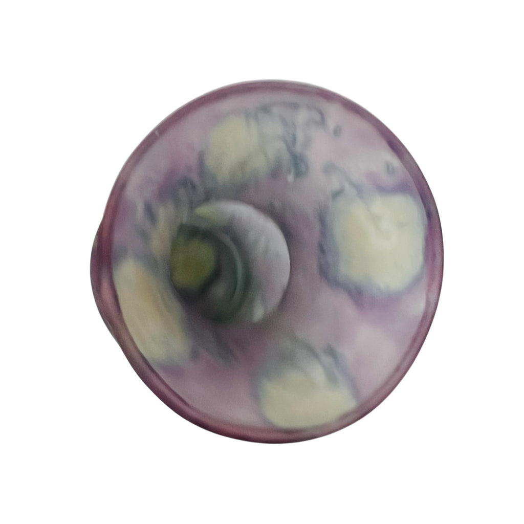 Vintage Hand Painted Art Glass Watercolor Vase