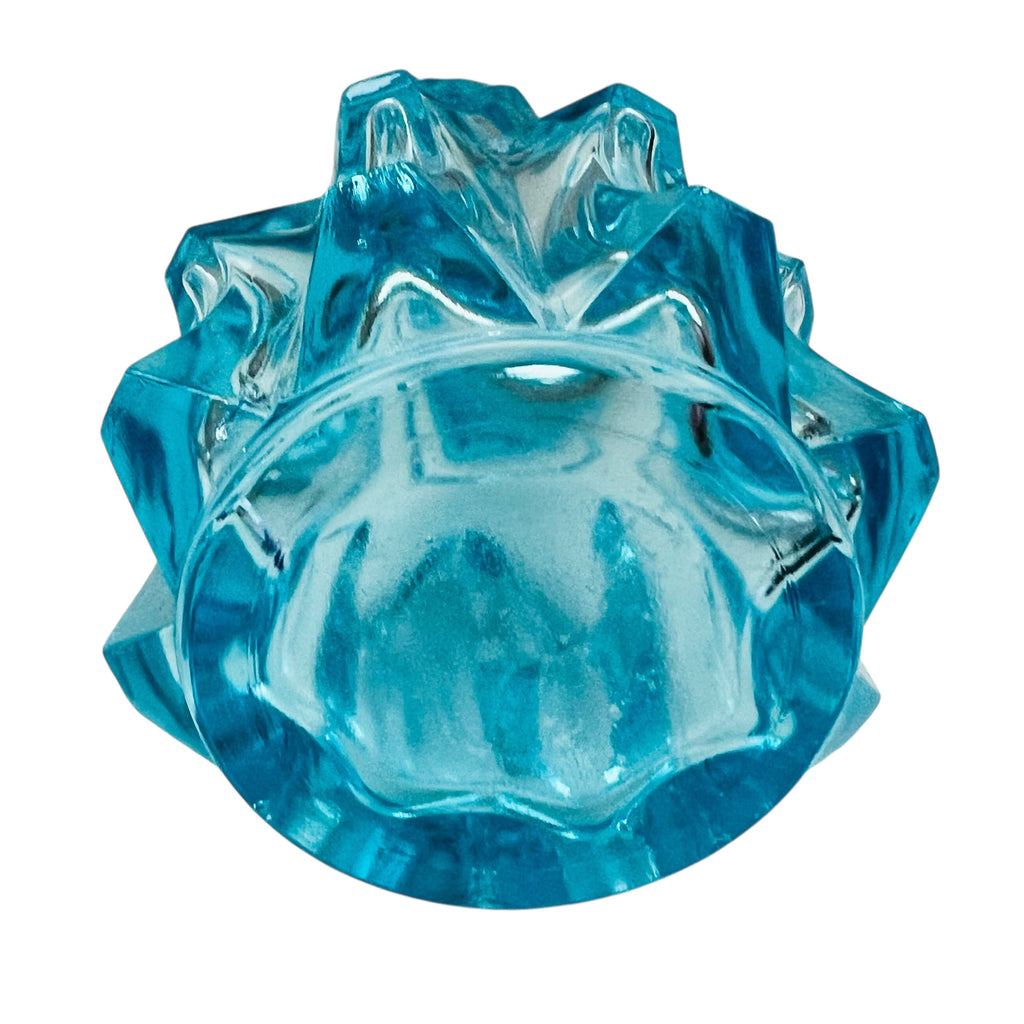 Vintage I. W. Rice and Co. Light Blue Glass Perfume Bottle Made in Japan