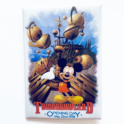 Disneyland Mickey Mouse 1998 Tomorrowland Opening Day Pinback Button