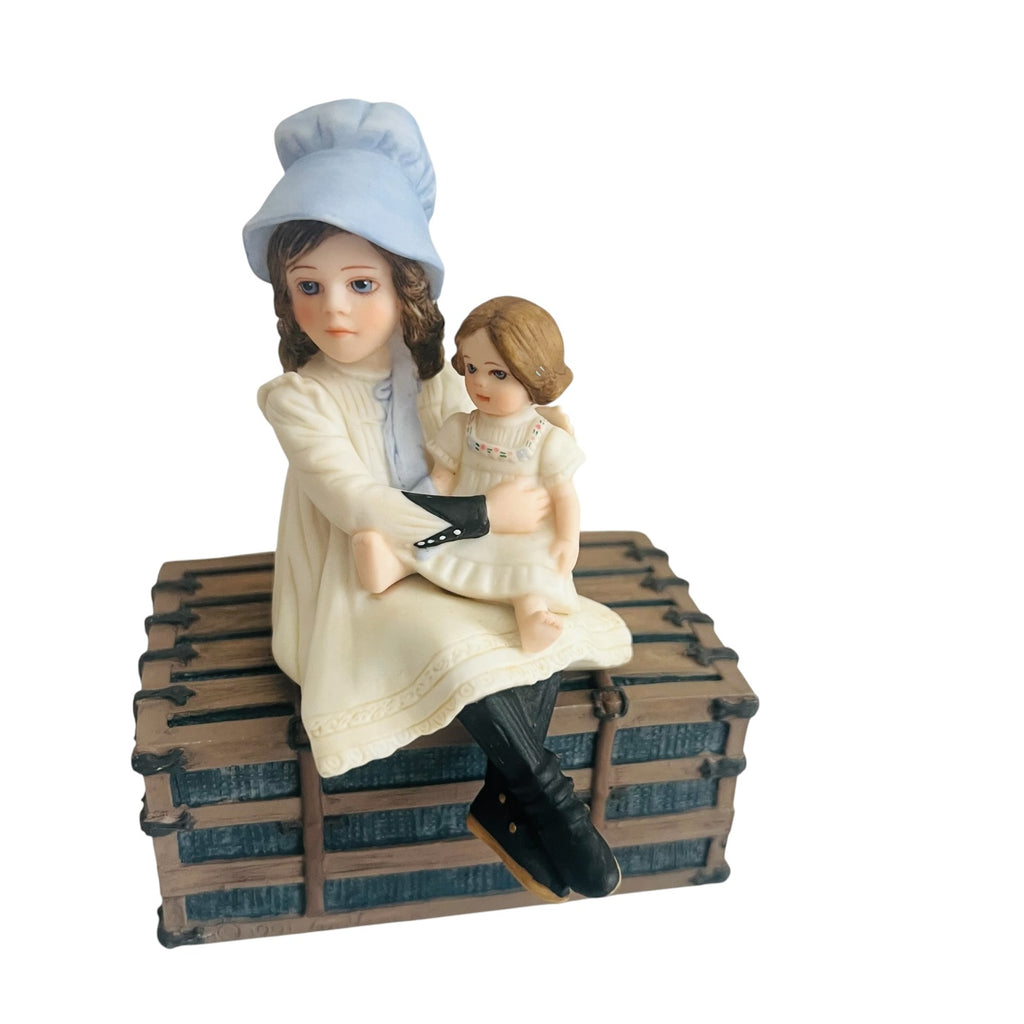 Vintage Jan Hagara "Adrianne" Limited Edition Porcelain Shelf Sitter Figurine with Trunk
