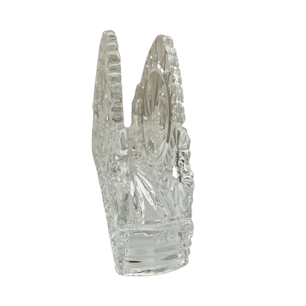 Vintage Hofbauer Byrdes Crystal Bird & Heart Design Nspkin Holder