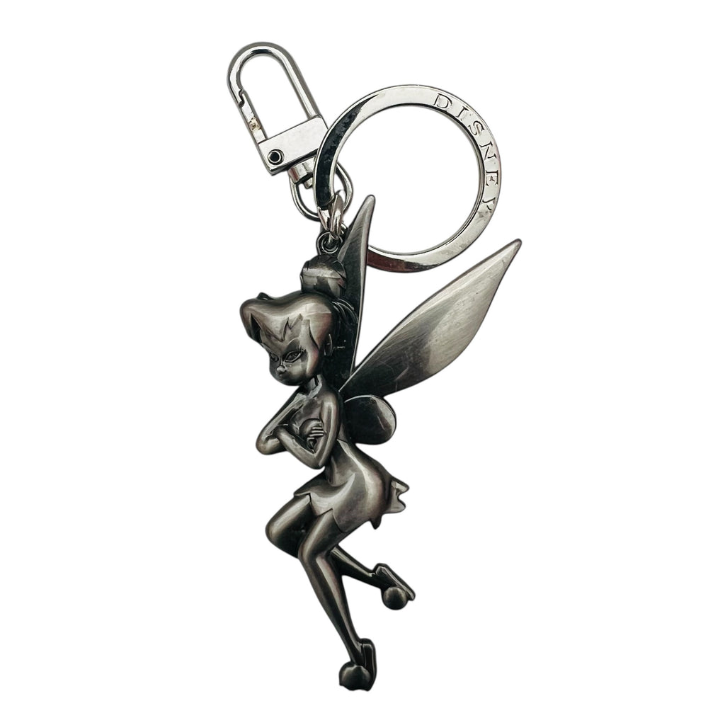 Disney Tinker Bell Arms Crossed Flying Pewter Keychain