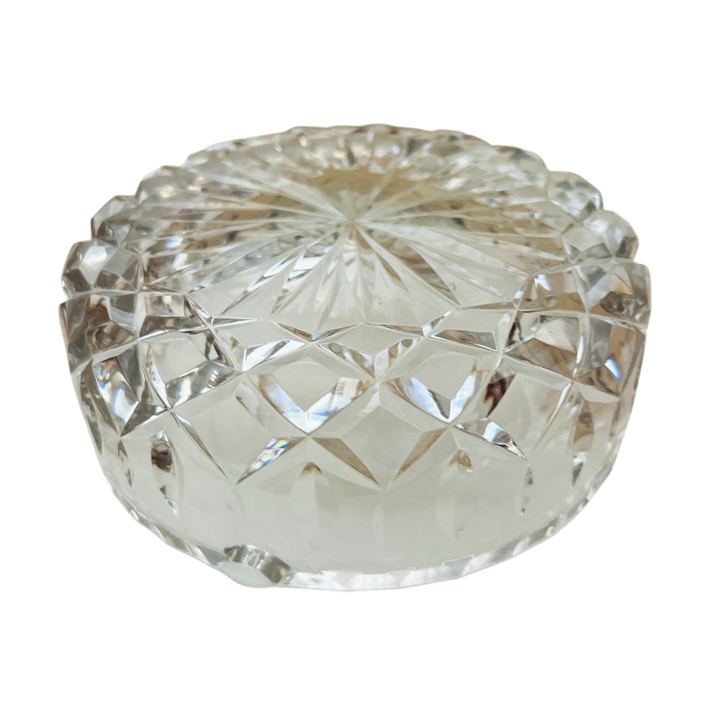 Vintage Cut Crystal Faceted Starburst Ashtray