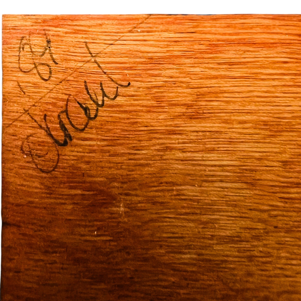Vintage 89” Wood Signed Hinged Storage Box