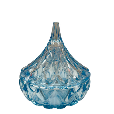 Hershey's Kisses Blue Glass Candy Dish