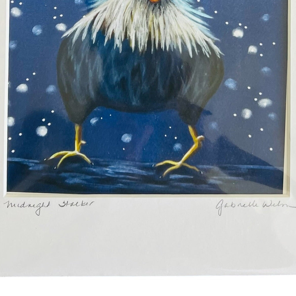 Midnight Stacker Rooster Artist Signed Matte Art