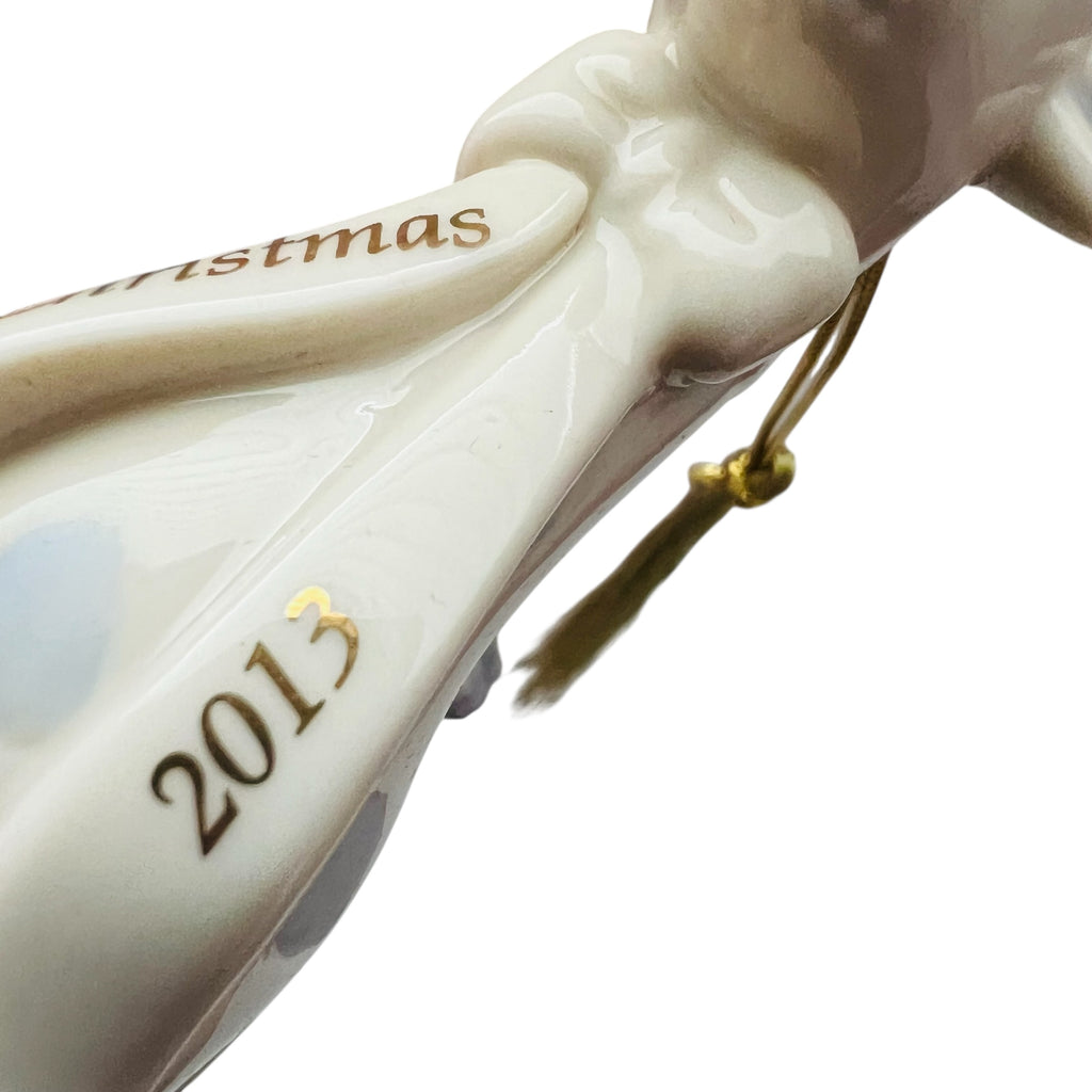Lenox Giraffe Baby’s First Christmas 2013 Blue Gold Trim Ornament