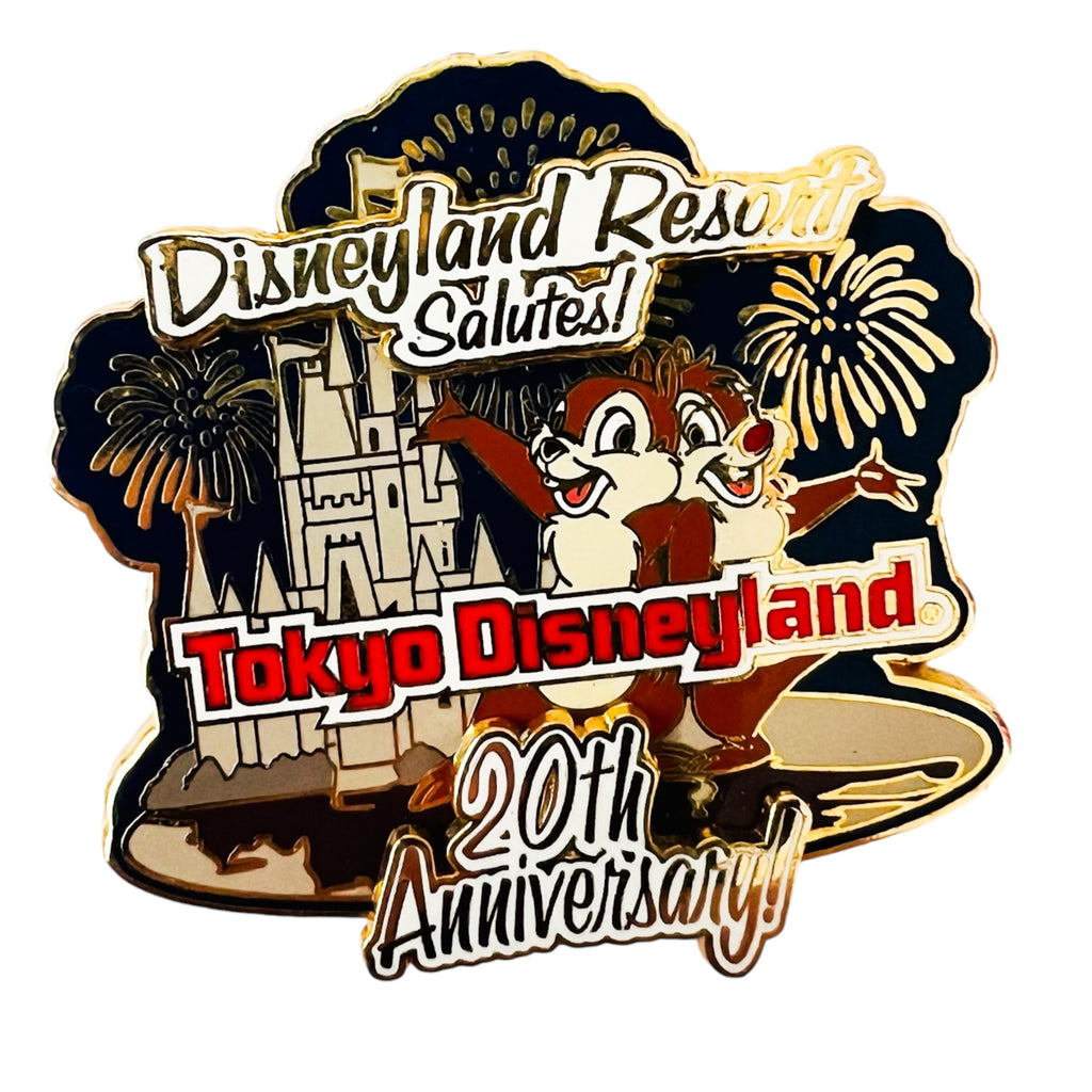 Disney DLR Disneyland Resorts Salutes Tokyo Disneyland 20th Anniversary LE Pin
