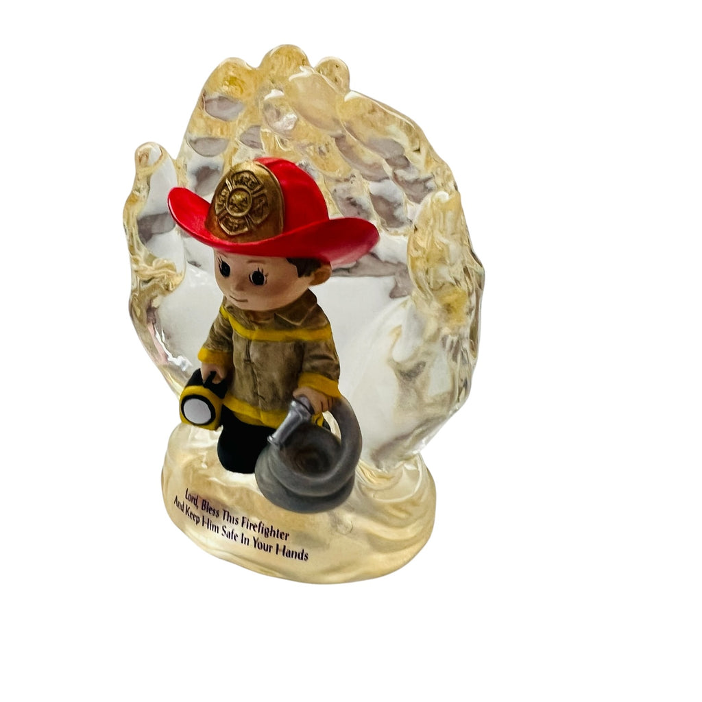 Vintage Lord Bless This Firefighter From The In Gods Hands Collection Figurine