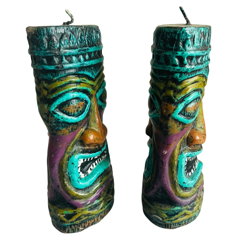 Vintage Hawaiian Tiki God Wax Candles