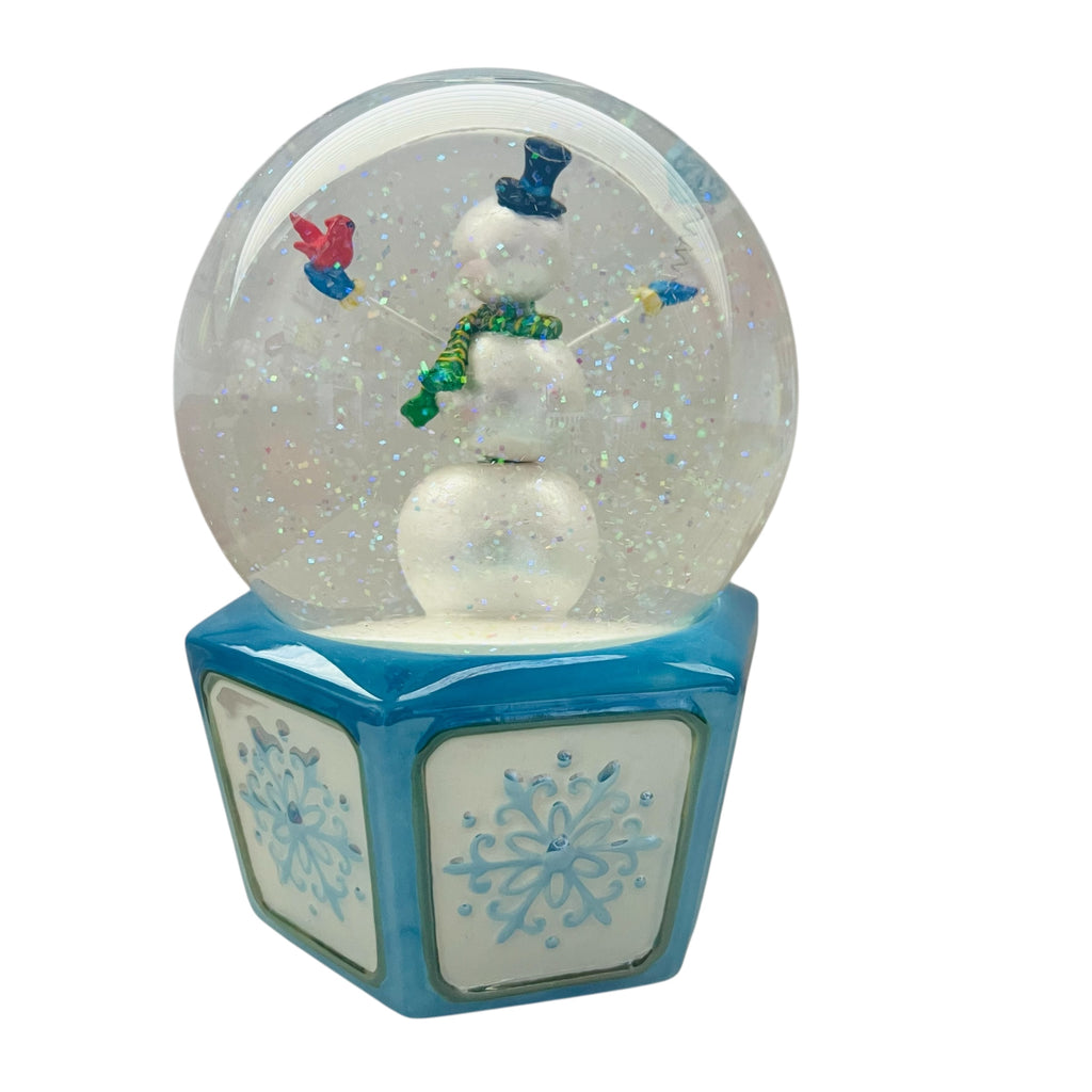 Snowman Boogie Animated Water Globe Music Box Snow Globe