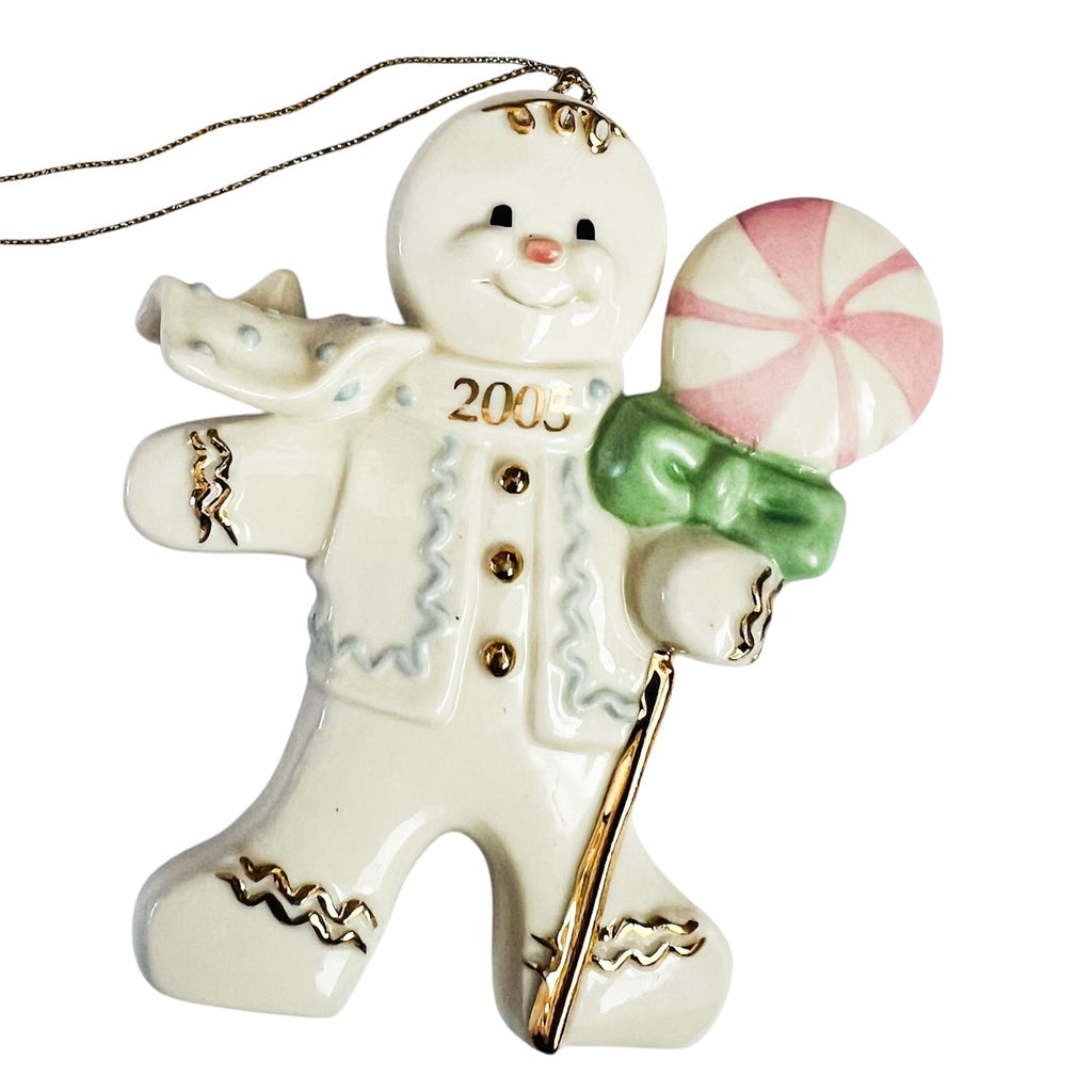 Lenox Gingerbread Man Lollipop Holiday A Gingerbread Christmas 2005 Ornament