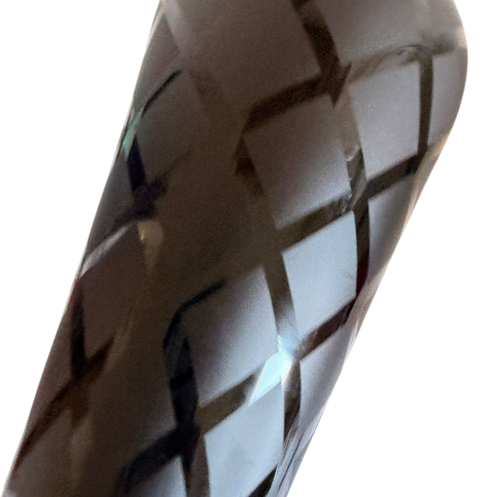 Tiffin Black Sleek Geometric Glass Accent Vase
