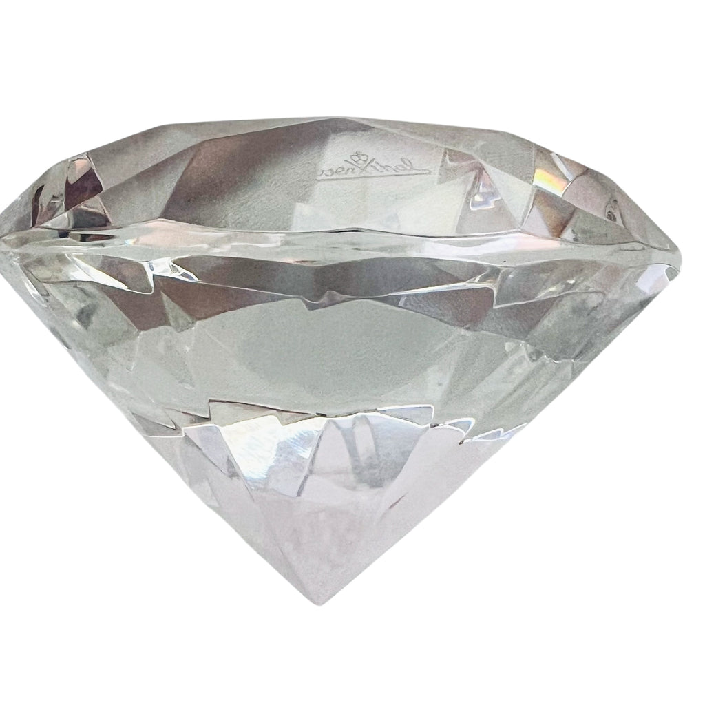 Rosenthal Crystal Loose Round Diamond Faceted Shaped Figurine Paperweight