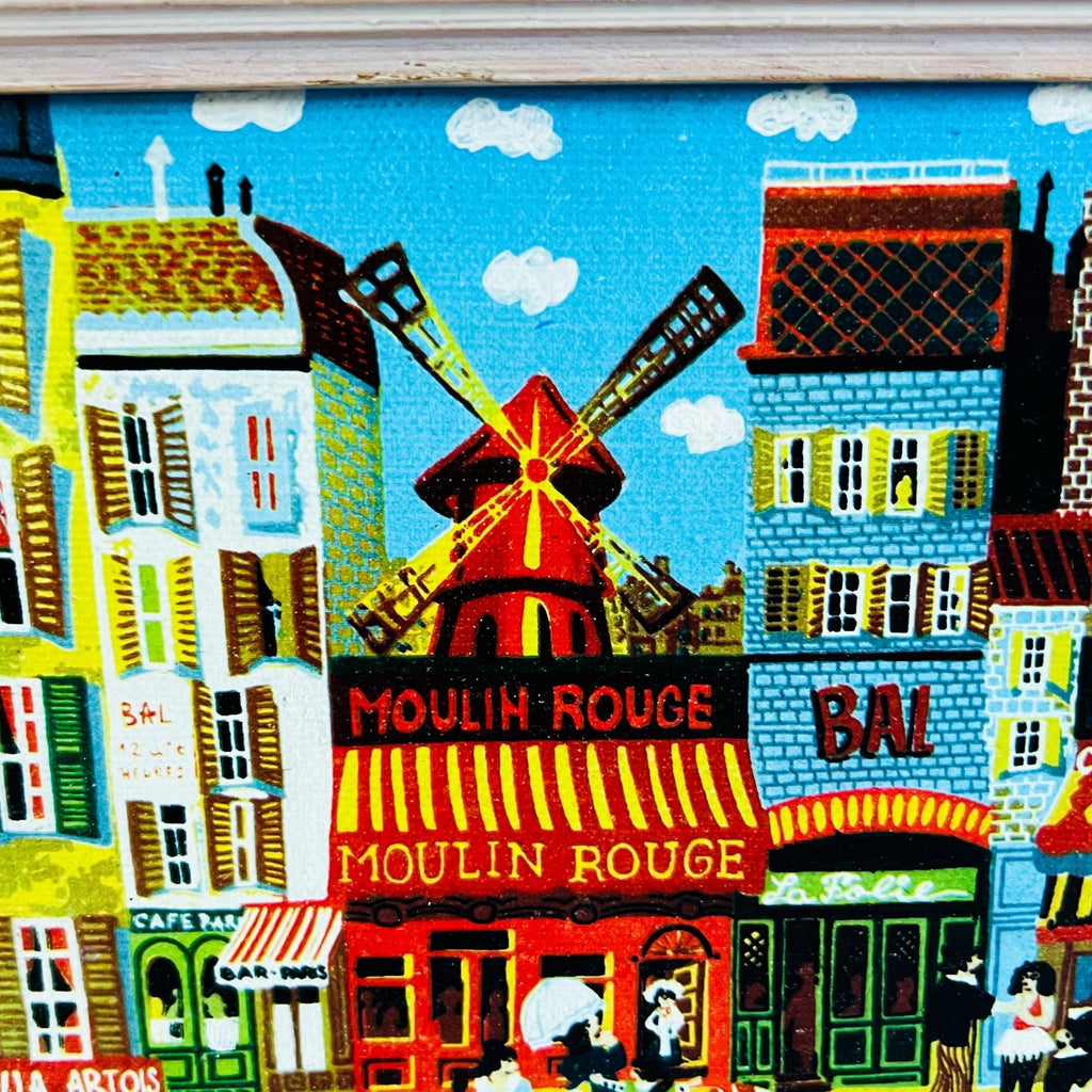 Vintage Paris MOULIN ROUGE Canvas Wall Art